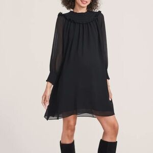 NWOT  Hatch The Athalie Peasant Black Mini Dress Women’s Size 1 (Small)
